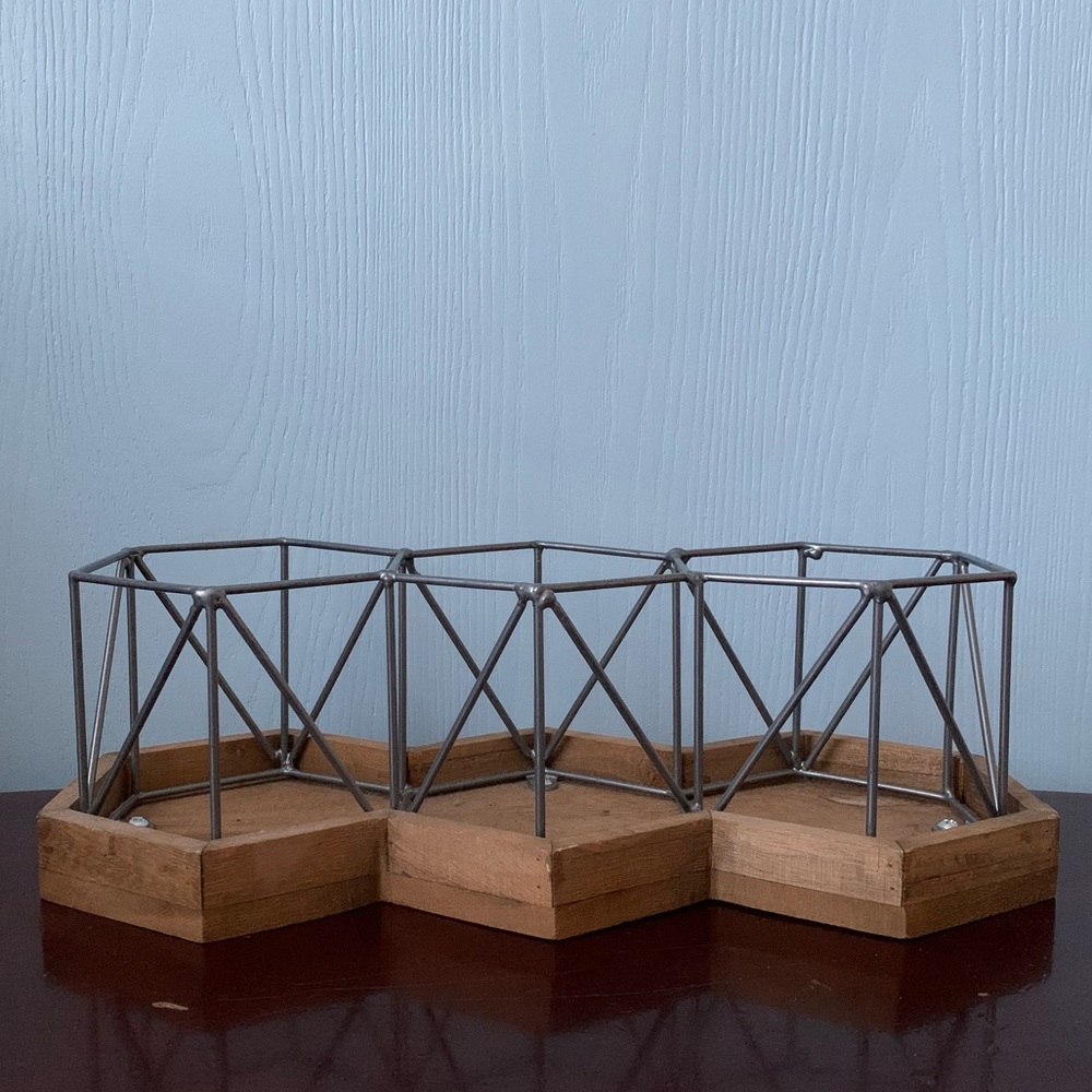 Wooden and Metal Table Decor